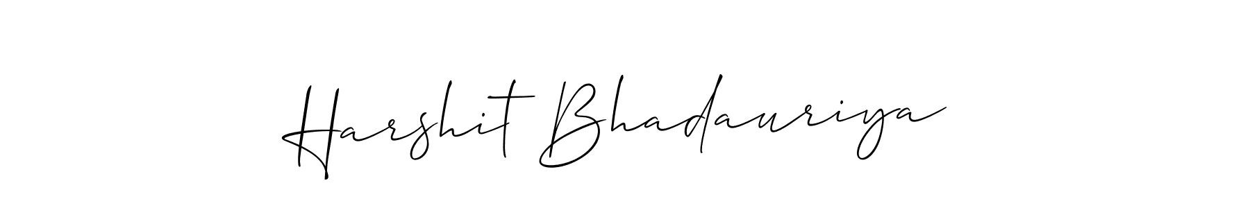 Use a signature maker to create a handwritten signature online. With this signature software, you can design (Allison_Script) your own signature for name Harshit Bhadauriya. Harshit Bhadauriya signature style 2 images and pictures png