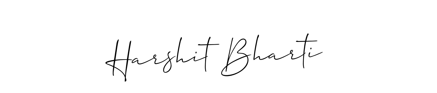 Design your own signature with our free online signature maker. With this signature software, you can create a handwritten (Allison_Script) signature for name Harshit Bharti. Harshit Bharti signature style 2 images and pictures png