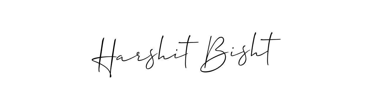 How to make Harshit Bisht signature? Allison_Script is a professional autograph style. Create handwritten signature for Harshit Bisht name. Harshit Bisht signature style 2 images and pictures png