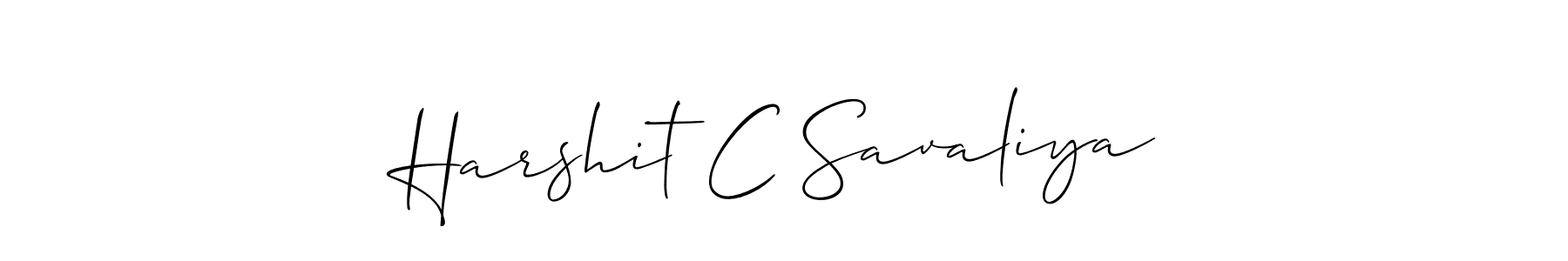 if you are searching for the best signature style for your name Harshit C Savaliya. so please give up your signature search. here we have designed multiple signature styles  using Allison_Script. Harshit C Savaliya signature style 2 images and pictures png