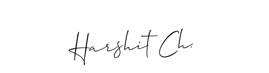 Use a signature maker to create a handwritten signature online. With this signature software, you can design (Allison_Script) your own signature for name Harshit Ch.. Harshit Ch. signature style 2 images and pictures png