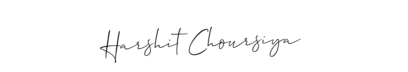 Harshit Choursiya stylish signature style. Best Handwritten Sign (Allison_Script) for my name. Handwritten Signature Collection Ideas for my name Harshit Choursiya. Harshit Choursiya signature style 2 images and pictures png