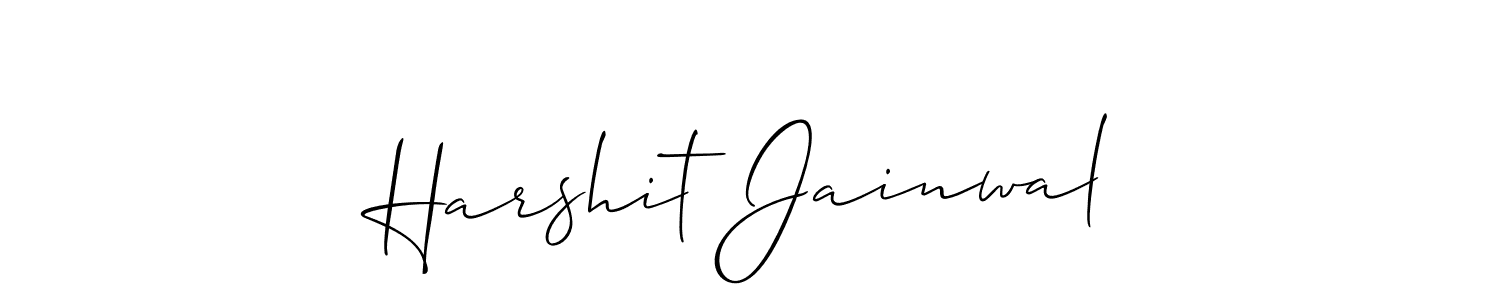 Allison_Script is a professional signature style that is perfect for those who want to add a touch of class to their signature. It is also a great choice for those who want to make their signature more unique. Get Harshit Jainwal name to fancy signature for free. Harshit Jainwal signature style 2 images and pictures png