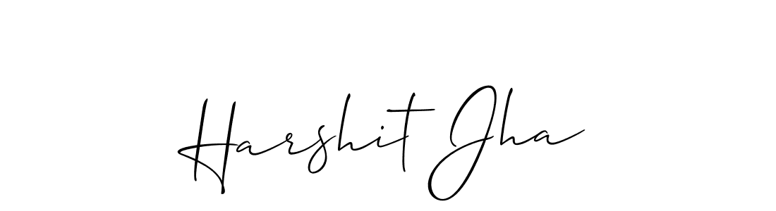Make a beautiful signature design for name Harshit Jha. With this signature (Allison_Script) style, you can create a handwritten signature for free. Harshit Jha signature style 2 images and pictures png