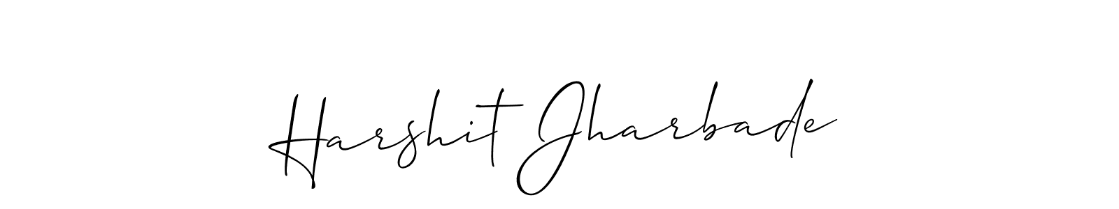 Check out images of Autograph of Harshit Jharbade name. Actor Harshit Jharbade Signature Style. Allison_Script is a professional sign style online. Harshit Jharbade signature style 2 images and pictures png