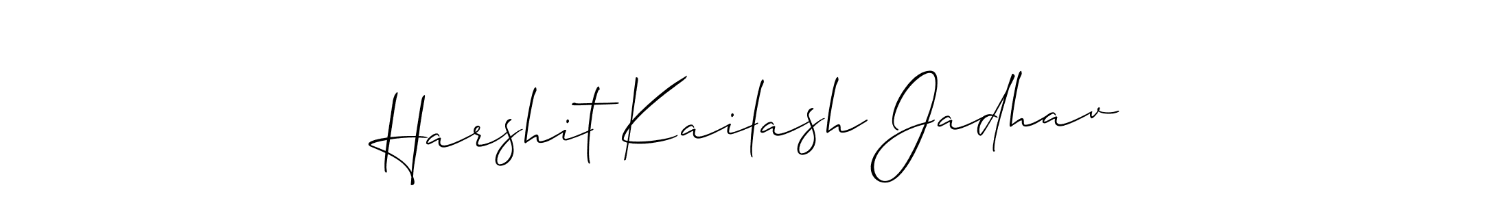 Create a beautiful signature design for name Harshit Kailash Jadhav. With this signature (Allison_Script) fonts, you can make a handwritten signature for free. Harshit Kailash Jadhav signature style 2 images and pictures png