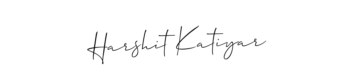 You should practise on your own different ways (Allison_Script) to write your name (Harshit Katiyar) in signature. don't let someone else do it for you. Harshit Katiyar signature style 2 images and pictures png