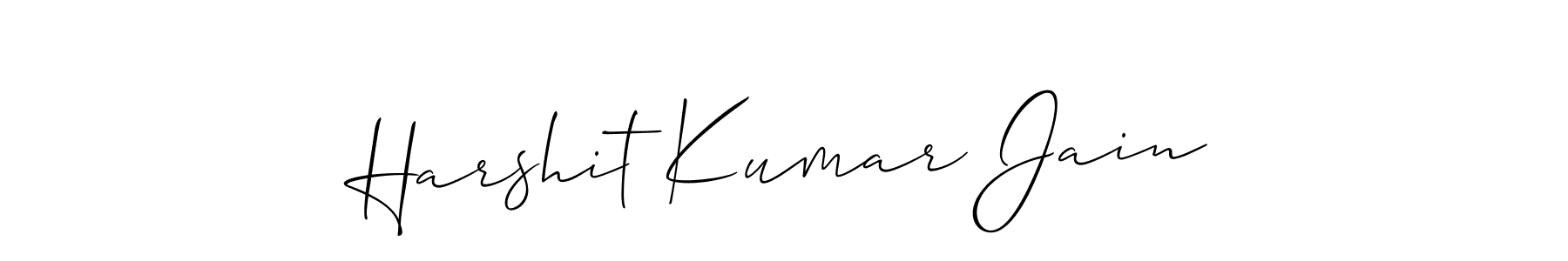 Create a beautiful signature design for name Harshit Kumar Jain. With this signature (Allison_Script) fonts, you can make a handwritten signature for free. Harshit Kumar Jain signature style 2 images and pictures png