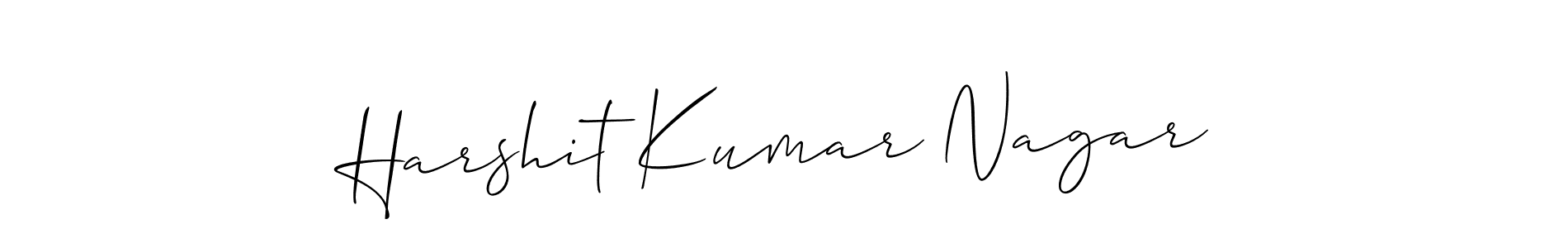 Also You can easily find your signature by using the search form. We will create Harshit Kumar Nagar name handwritten signature images for you free of cost using Allison_Script sign style. Harshit Kumar Nagar signature style 2 images and pictures png