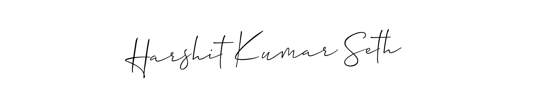 Also we have Harshit Kumar Seth name is the best signature style. Create professional handwritten signature collection using Allison_Script autograph style. Harshit Kumar Seth signature style 2 images and pictures png