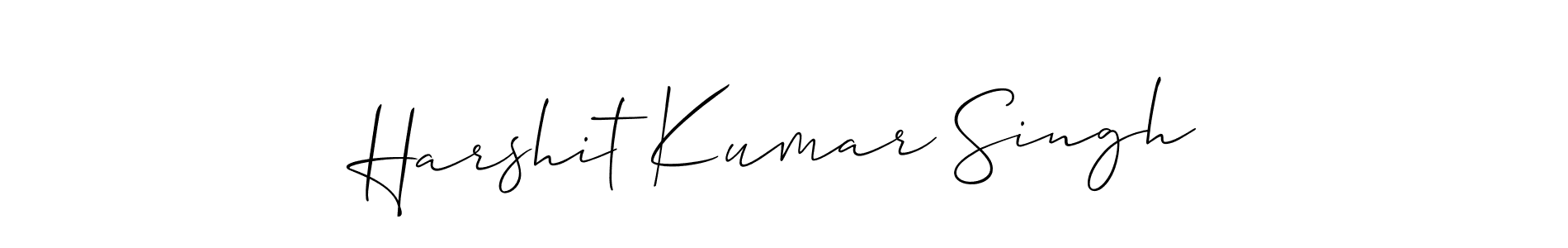 How to make Harshit Kumar Singh name signature. Use Allison_Script style for creating short signs online. This is the latest handwritten sign. Harshit Kumar Singh signature style 2 images and pictures png