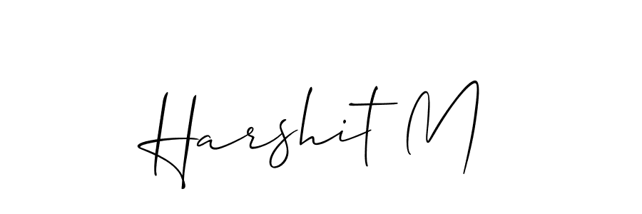 Also You can easily find your signature by using the search form. We will create Harshit M name handwritten signature images for you free of cost using Allison_Script sign style. Harshit M signature style 2 images and pictures png