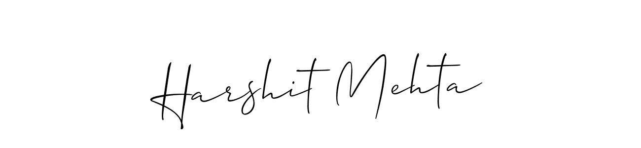 Also we have Harshit Mehta name is the best signature style. Create professional handwritten signature collection using Allison_Script autograph style. Harshit Mehta signature style 2 images and pictures png