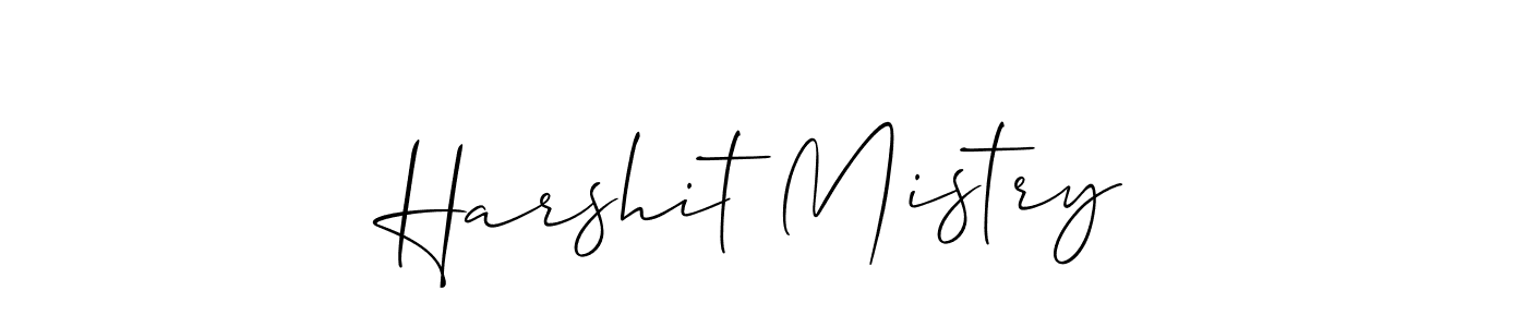 It looks lik you need a new signature style for name Harshit Mistry. Design unique handwritten (Allison_Script) signature with our free signature maker in just a few clicks. Harshit Mistry signature style 2 images and pictures png