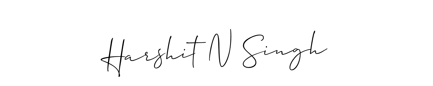 This is the best signature style for the Harshit N Singh name. Also you like these signature font (Allison_Script). Mix name signature. Harshit N Singh signature style 2 images and pictures png