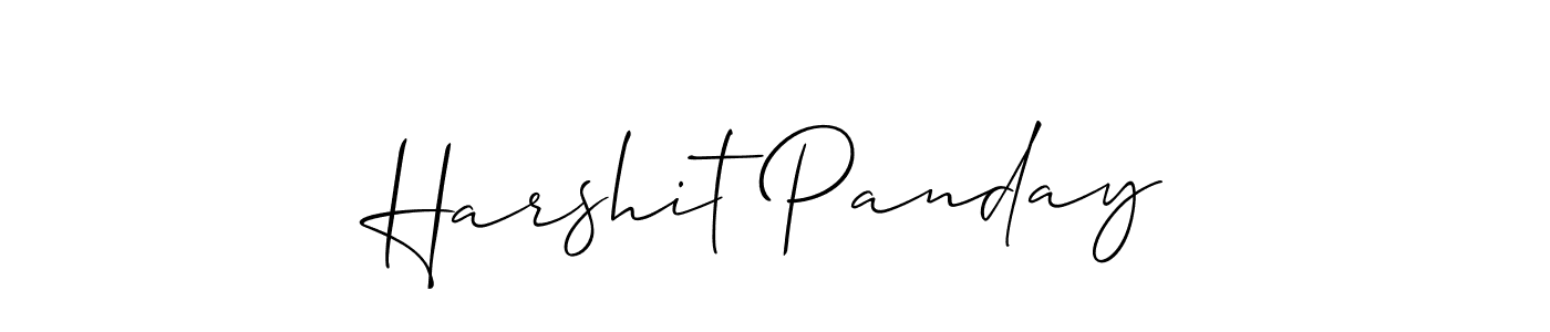Use a signature maker to create a handwritten signature online. With this signature software, you can design (Allison_Script) your own signature for name Harshit Panday. Harshit Panday signature style 2 images and pictures png