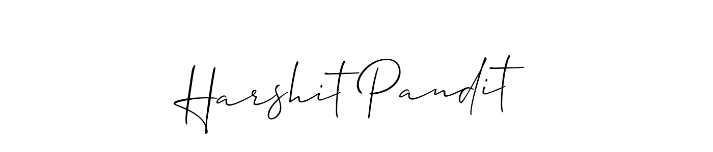 Make a beautiful signature design for name Harshit Pandit. With this signature (Allison_Script) style, you can create a handwritten signature for free. Harshit Pandit signature style 2 images and pictures png