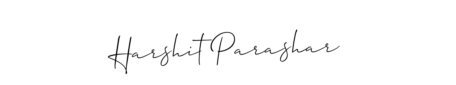 Allison_Script is a professional signature style that is perfect for those who want to add a touch of class to their signature. It is also a great choice for those who want to make their signature more unique. Get Harshit Parashar name to fancy signature for free. Harshit Parashar signature style 2 images and pictures png