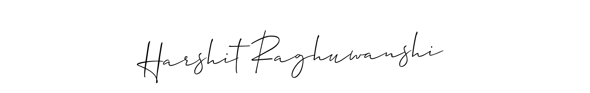 How to make Harshit Raghuwanshi name signature. Use Allison_Script style for creating short signs online. This is the latest handwritten sign. Harshit Raghuwanshi signature style 2 images and pictures png