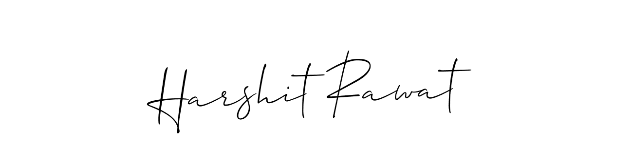 Allison_Script is a professional signature style that is perfect for those who want to add a touch of class to their signature. It is also a great choice for those who want to make their signature more unique. Get Harshit Rawat name to fancy signature for free. Harshit Rawat signature style 2 images and pictures png