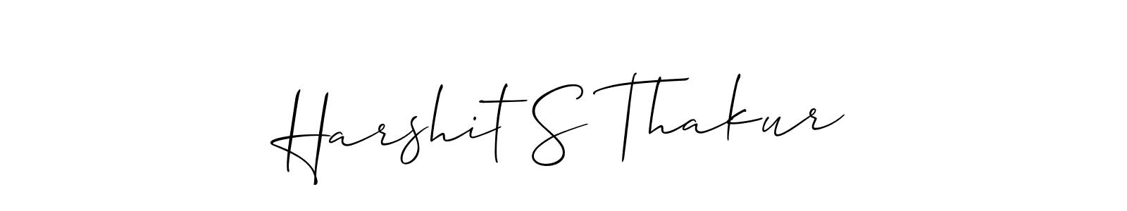 Also You can easily find your signature by using the search form. We will create Harshit S Thakur name handwritten signature images for you free of cost using Allison_Script sign style. Harshit S Thakur signature style 2 images and pictures png