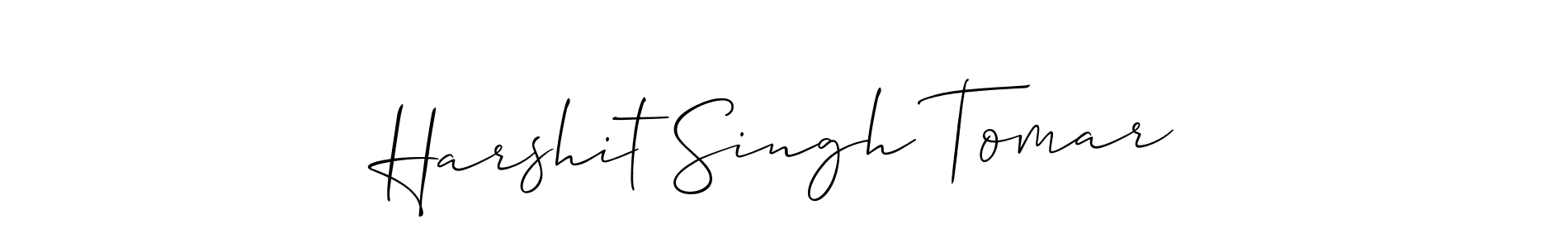 How to make Harshit Singh Tomar signature? Allison_Script is a professional autograph style. Create handwritten signature for Harshit Singh Tomar name. Harshit Singh Tomar signature style 2 images and pictures png