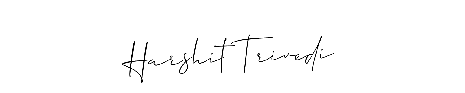 Create a beautiful signature design for name Harshit Trivedi. With this signature (Allison_Script) fonts, you can make a handwritten signature for free. Harshit Trivedi signature style 2 images and pictures png