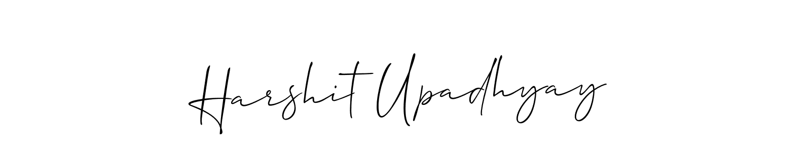 How to Draw Harshit Upadhyay signature style? Allison_Script is a latest design signature styles for name Harshit Upadhyay. Harshit Upadhyay signature style 2 images and pictures png