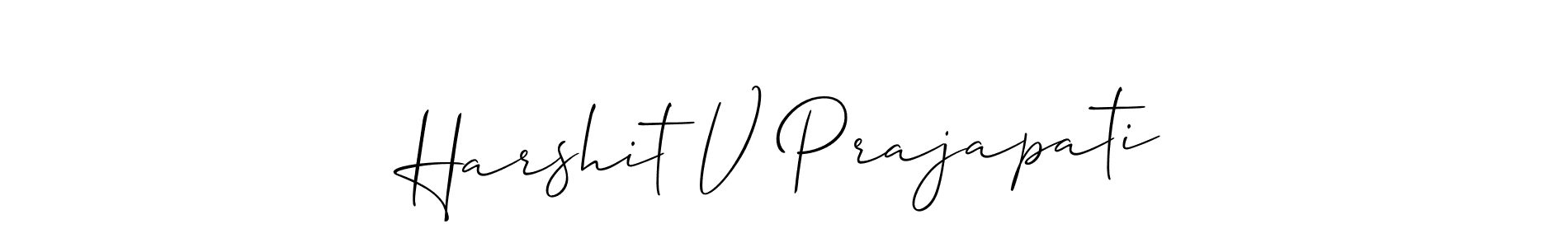 It looks lik you need a new signature style for name Harshit V Prajapati. Design unique handwritten (Allison_Script) signature with our free signature maker in just a few clicks. Harshit V Prajapati signature style 2 images and pictures png