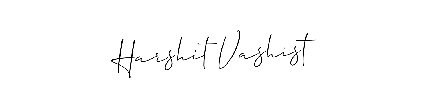 How to make Harshit Vashist signature? Allison_Script is a professional autograph style. Create handwritten signature for Harshit Vashist name. Harshit Vashist signature style 2 images and pictures png