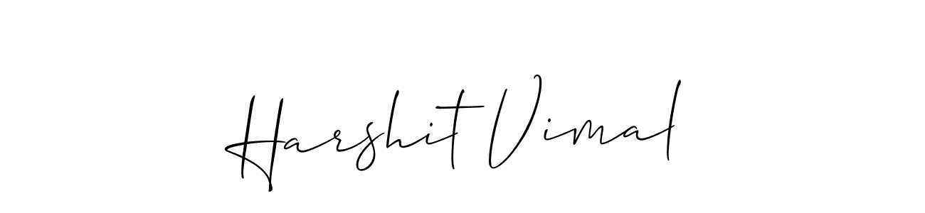 Make a short Harshit Vimal signature style. Manage your documents anywhere anytime using Allison_Script. Create and add eSignatures, submit forms, share and send files easily. Harshit Vimal signature style 2 images and pictures png