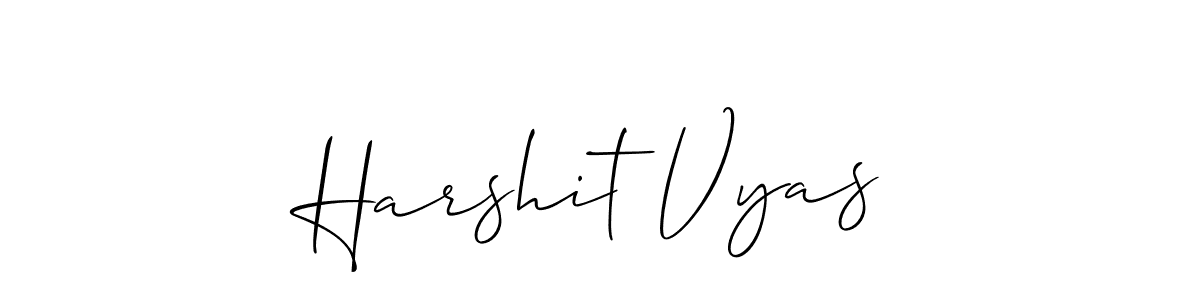 Design your own signature with our free online signature maker. With this signature software, you can create a handwritten (Allison_Script) signature for name Harshit Vyas. Harshit Vyas signature style 2 images and pictures png