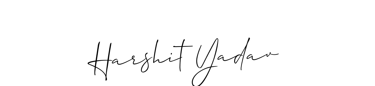 Create a beautiful signature design for name Harshit Yadav. With this signature (Allison_Script) fonts, you can make a handwritten signature for free. Harshit Yadav signature style 2 images and pictures png