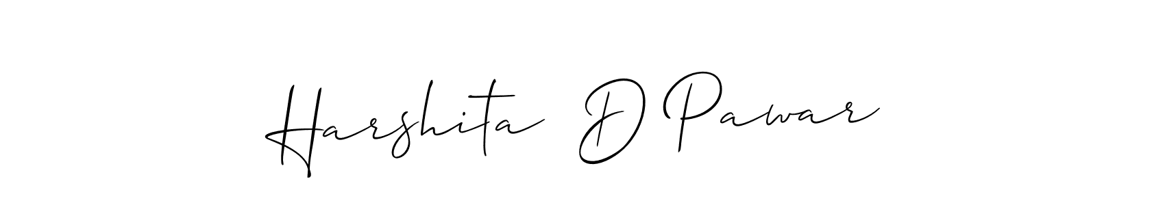 How to make Harshita  D Pawar signature? Allison_Script is a professional autograph style. Create handwritten signature for Harshita  D Pawar name. Harshita  D Pawar signature style 2 images and pictures png