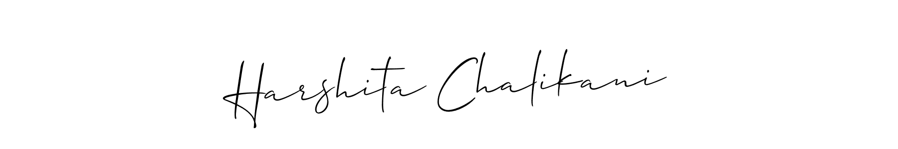 How to Draw Harshita Chalikani signature style? Allison_Script is a latest design signature styles for name Harshita Chalikani. Harshita Chalikani signature style 2 images and pictures png