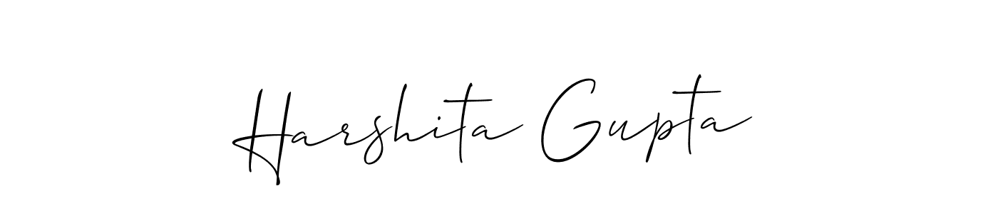 How to make Harshita Gupta signature? Allison_Script is a professional autograph style. Create handwritten signature for Harshita Gupta name. Harshita Gupta signature style 2 images and pictures png