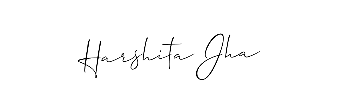 How to make Harshita Jha signature? Allison_Script is a professional autograph style. Create handwritten signature for Harshita Jha name. Harshita Jha signature style 2 images and pictures png
