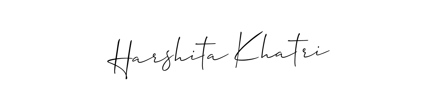 How to make Harshita Khatri signature? Allison_Script is a professional autograph style. Create handwritten signature for Harshita Khatri name. Harshita Khatri signature style 2 images and pictures png