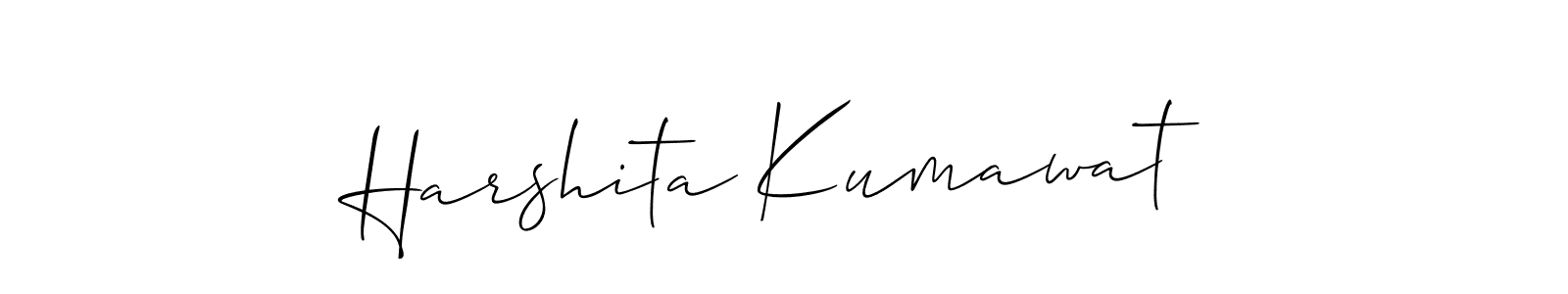 Create a beautiful signature design for name Harshita Kumawat. With this signature (Allison_Script) fonts, you can make a handwritten signature for free. Harshita Kumawat signature style 2 images and pictures png