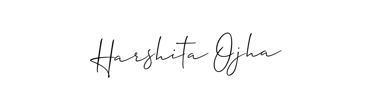 How to make Harshita Ojha signature? Allison_Script is a professional autograph style. Create handwritten signature for Harshita Ojha name. Harshita Ojha signature style 2 images and pictures png