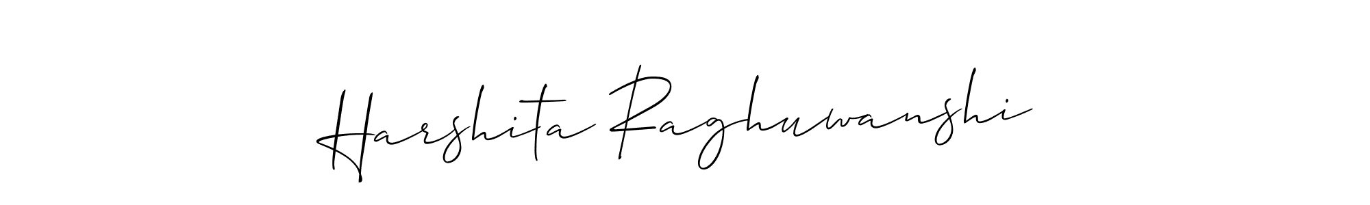 Harshita Raghuwanshi stylish signature style. Best Handwritten Sign (Allison_Script) for my name. Handwritten Signature Collection Ideas for my name Harshita Raghuwanshi. Harshita Raghuwanshi signature style 2 images and pictures png
