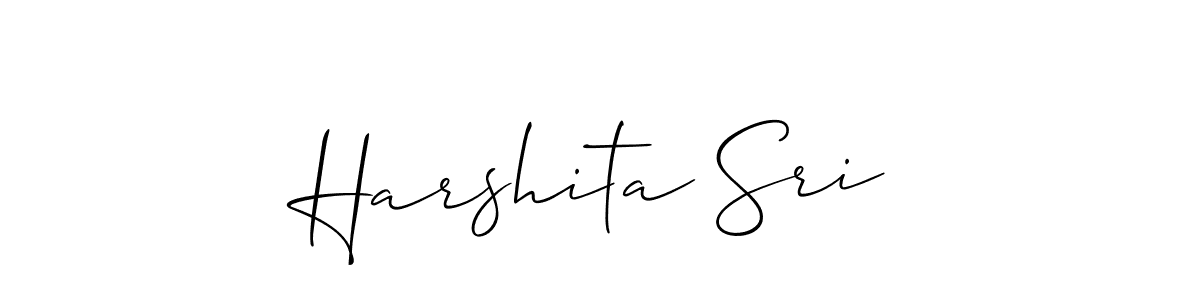 if you are searching for the best signature style for your name Harshita Sri. so please give up your signature search. here we have designed multiple signature styles  using Allison_Script. Harshita Sri signature style 2 images and pictures png