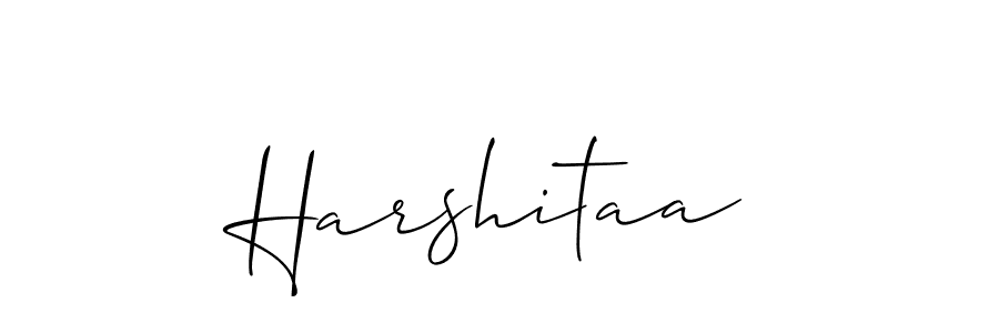 Also we have Harshitaa name is the best signature style. Create professional handwritten signature collection using Allison_Script autograph style. Harshitaa signature style 2 images and pictures png