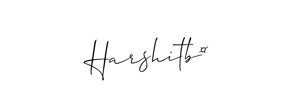 Make a beautiful signature design for name Harshitb¤. With this signature (Allison_Script) style, you can create a handwritten signature for free. Harshitb¤ signature style 2 images and pictures png