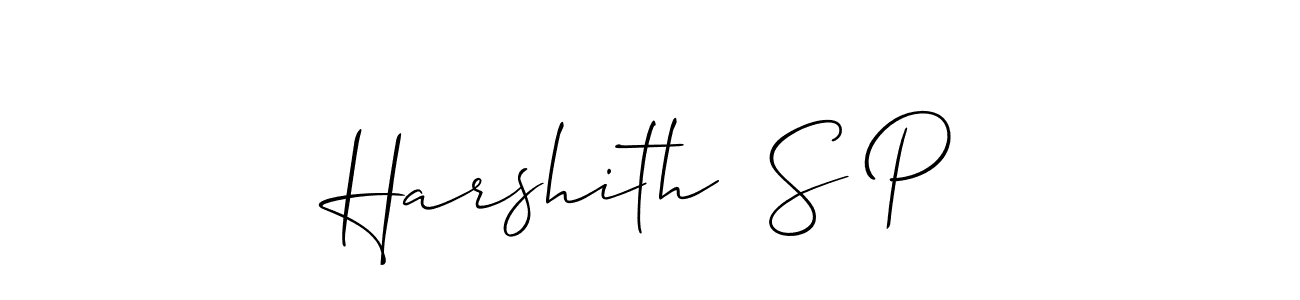You should practise on your own different ways (Allison_Script) to write your name (Harshith  S P) in signature. don't let someone else do it for you. Harshith  S P signature style 2 images and pictures png