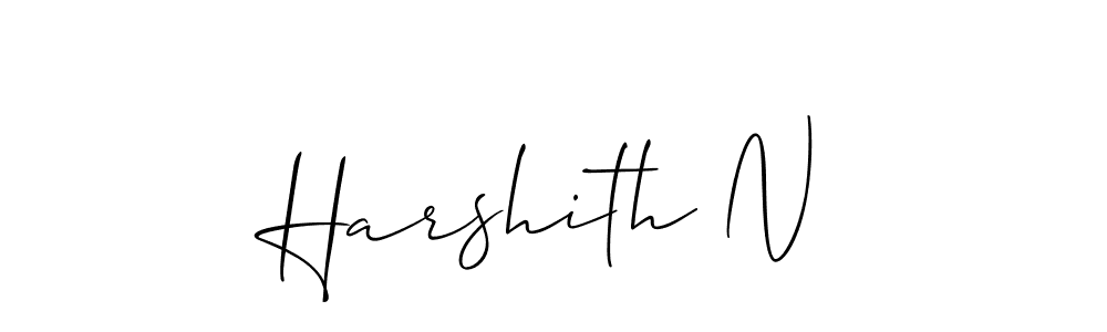 Make a beautiful signature design for name Harshith N. With this signature (Allison_Script) style, you can create a handwritten signature for free. Harshith N signature style 2 images and pictures png