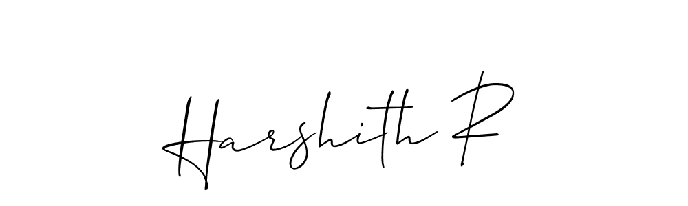 You should practise on your own different ways (Allison_Script) to write your name (Harshith R) in signature. don't let someone else do it for you. Harshith R signature style 2 images and pictures png