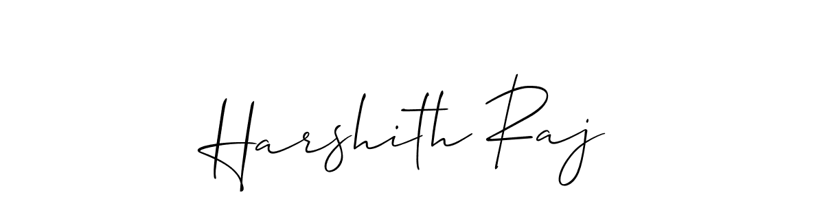 Design your own signature with our free online signature maker. With this signature software, you can create a handwritten (Allison_Script) signature for name Harshith Raj. Harshith Raj signature style 2 images and pictures png