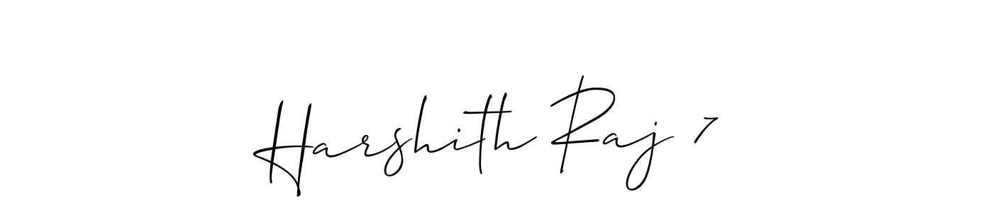 You can use this online signature creator to create a handwritten signature for the name Harshith Raj 7. This is the best online autograph maker. Harshith Raj 7 signature style 2 images and pictures png