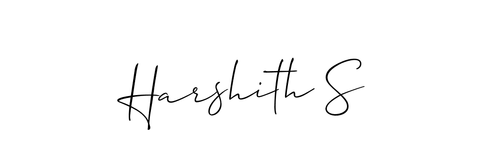Make a beautiful signature design for name Harshith S. With this signature (Allison_Script) style, you can create a handwritten signature for free. Harshith S signature style 2 images and pictures png